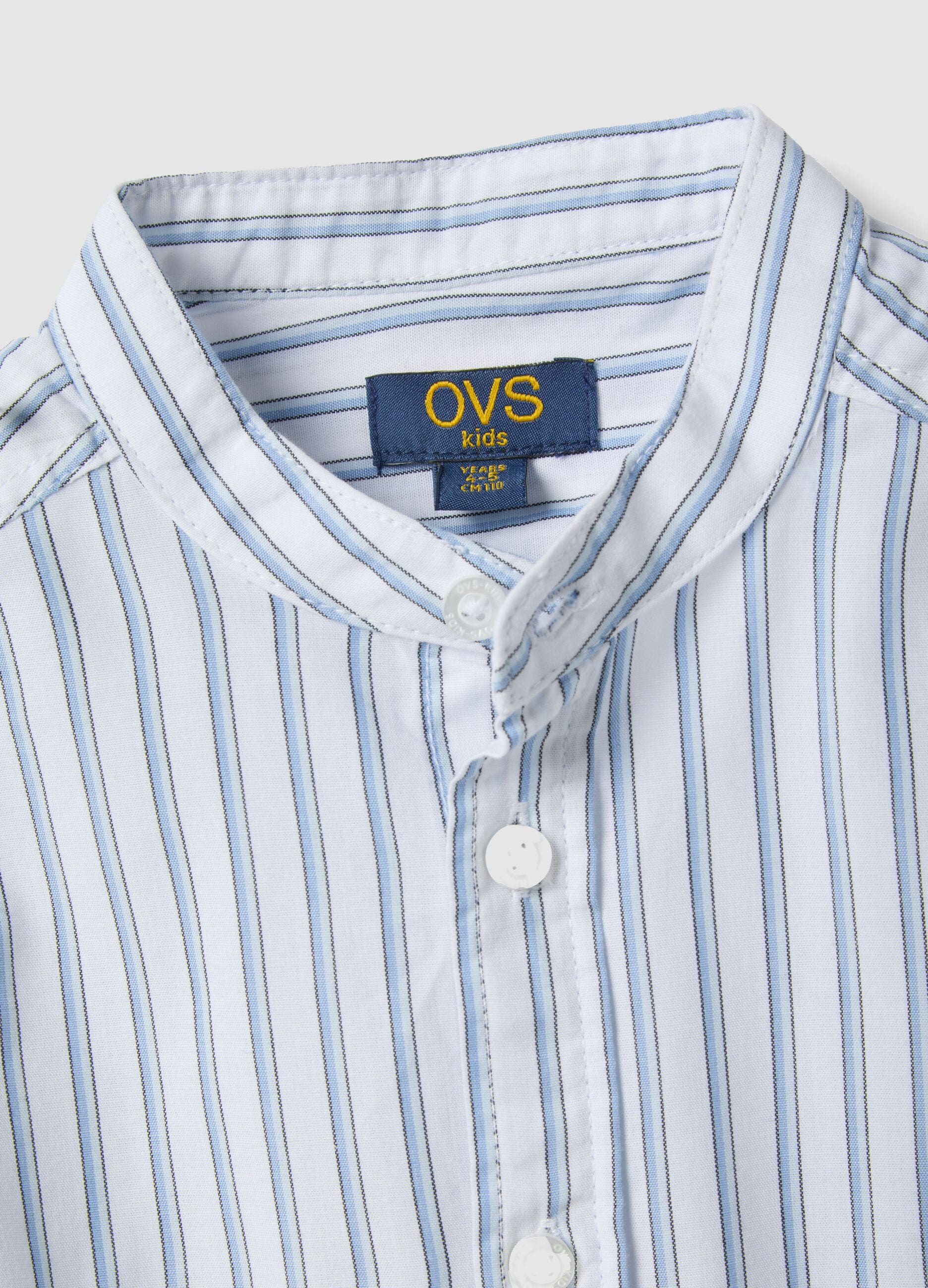 Boys' multicolour striped pure cotton shirt in regular fit