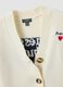 White cotton-blend cardigan with deep V-neck and heart embroidery_4