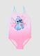 Pink stretch fabric swimsuit_0