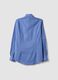 Blue slim-fit shirt with classic collar, easy-iron finish_5