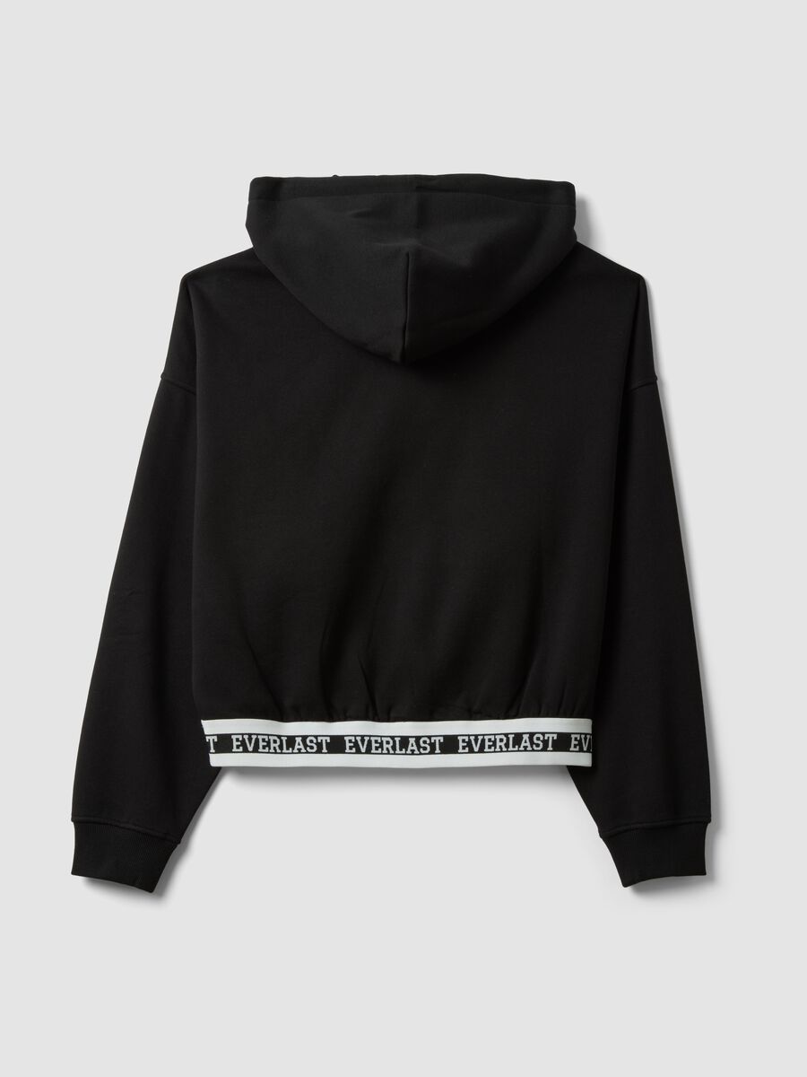 Black cotton-blend hooded sweatshirt_2