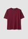 Red crew-neck T-shirt in stretch cotton-modal blend, regular fit_0