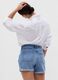 Girlfriend shorts in denim with raw hem_4