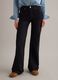 Black stretch cotton bootcut jeans_1