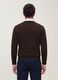 Brown crew-neck viscose-blend jumper, regular fit_3