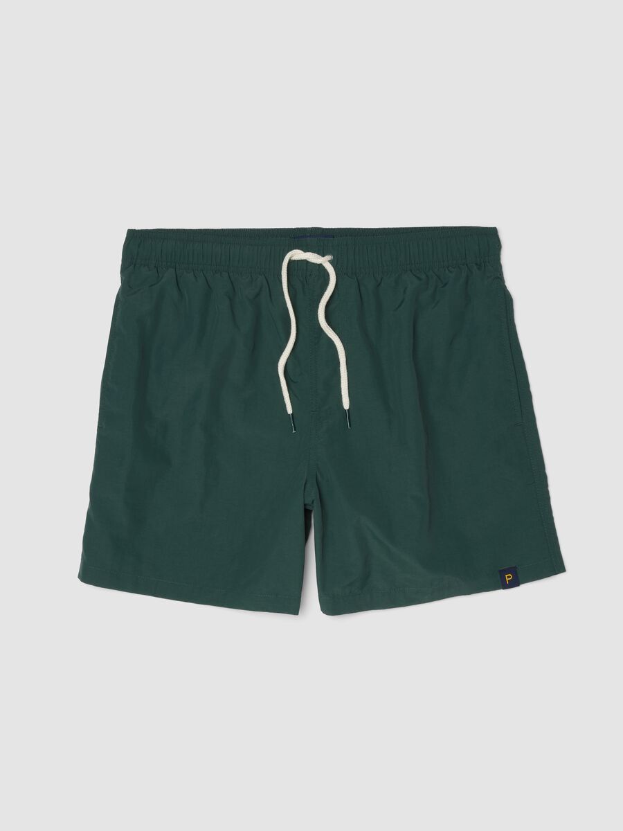 Boxer da mare verdi con vita elasticizzata e coulisse_0