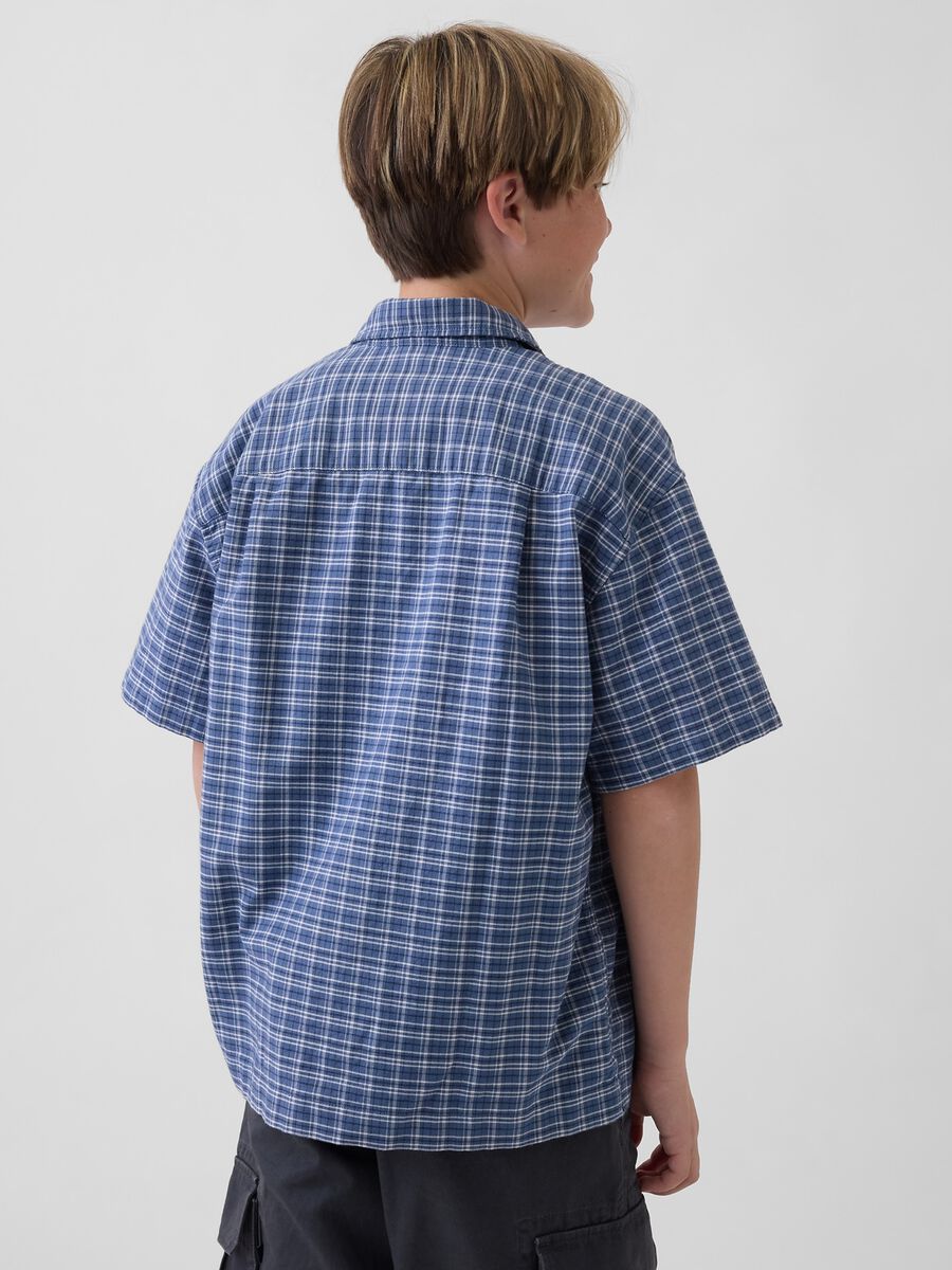 Short-sleeve stretch cotton shirt_1