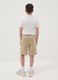 Pantaloncini in puro cotone beige da ragazzo regular fit_2