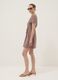 Brown striped viscose-blend shirt dress_0