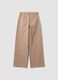 Beige denim wide-leg jeans in pure cotton_6