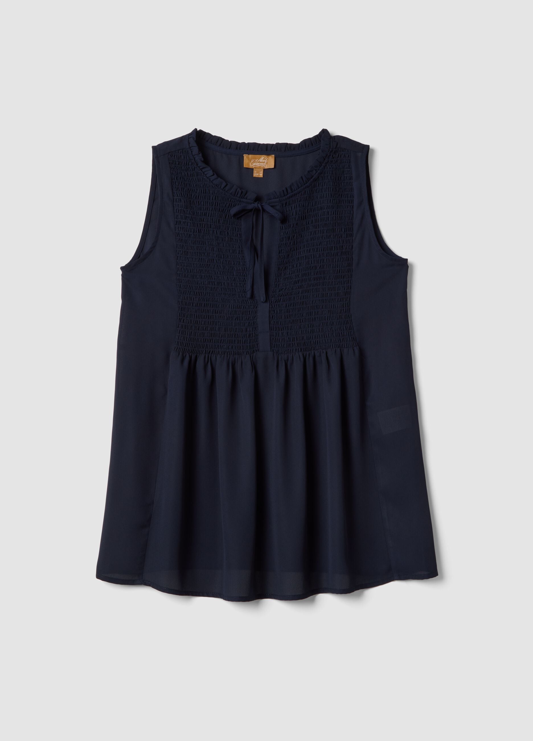 Blue maternity blouse in lightweight fabric