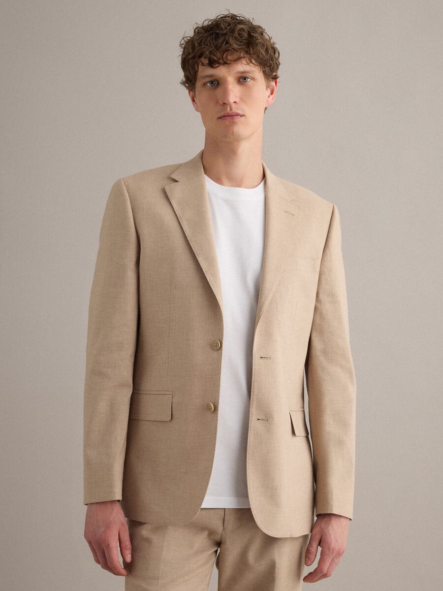 Blazer beige slim fit_1