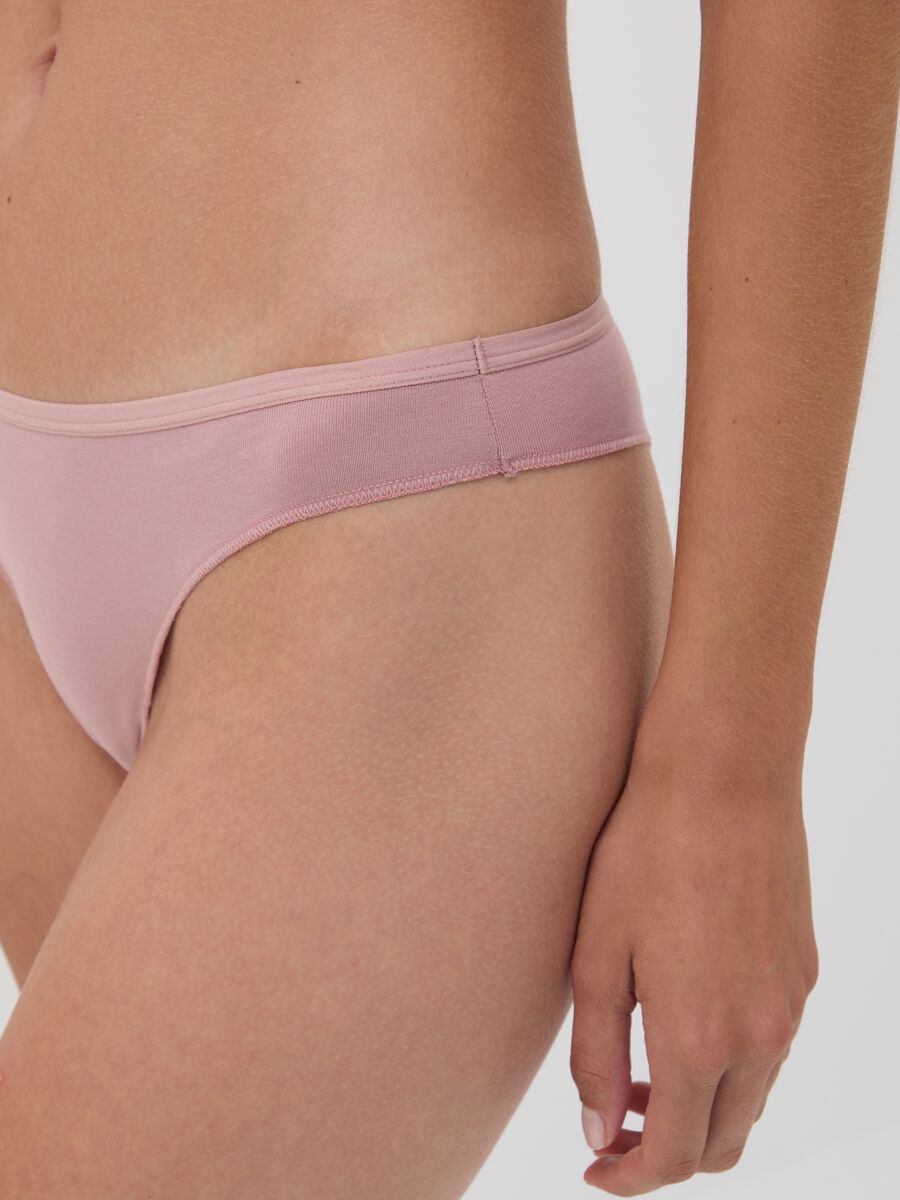 Five-pack of Brazilian briefs in organic cotton and stretch viscose_3
