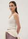 White pure cotton crochet waistcoat, regular fit_0