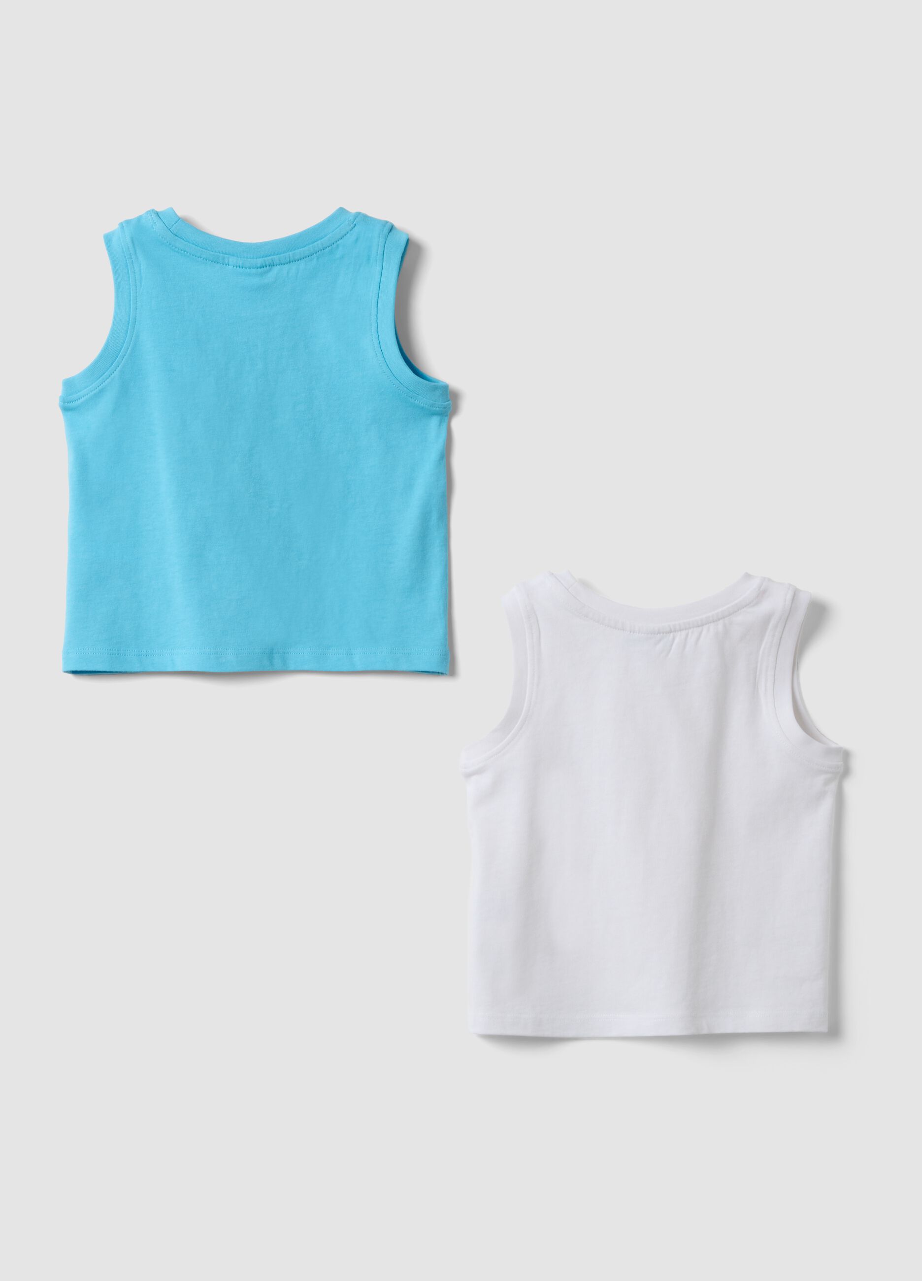 2-pack blue cotton tank tops