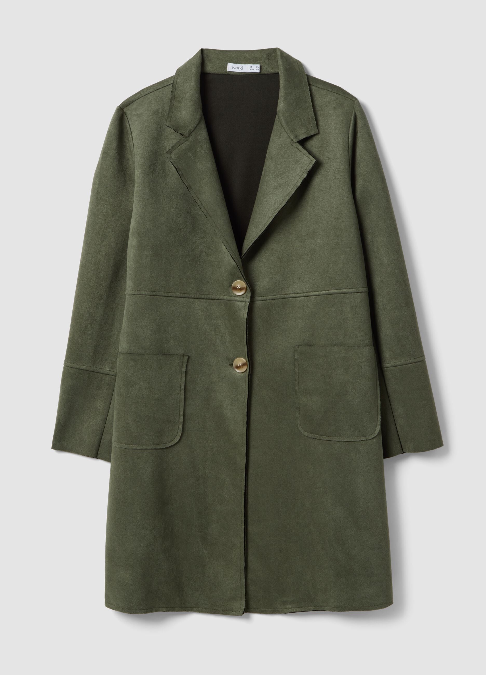 Regular fit light green jacket with large pockets