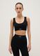 Black regular fit sports tank top_0