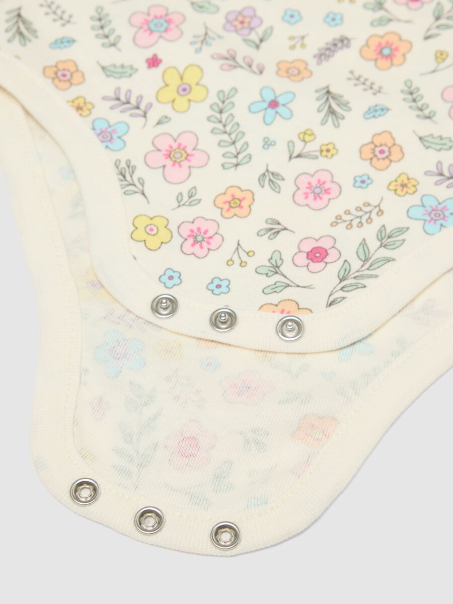 Tripack body in puro cotone multicolor da neonata_2