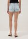 Light blue pure cotton denim shorts_2
