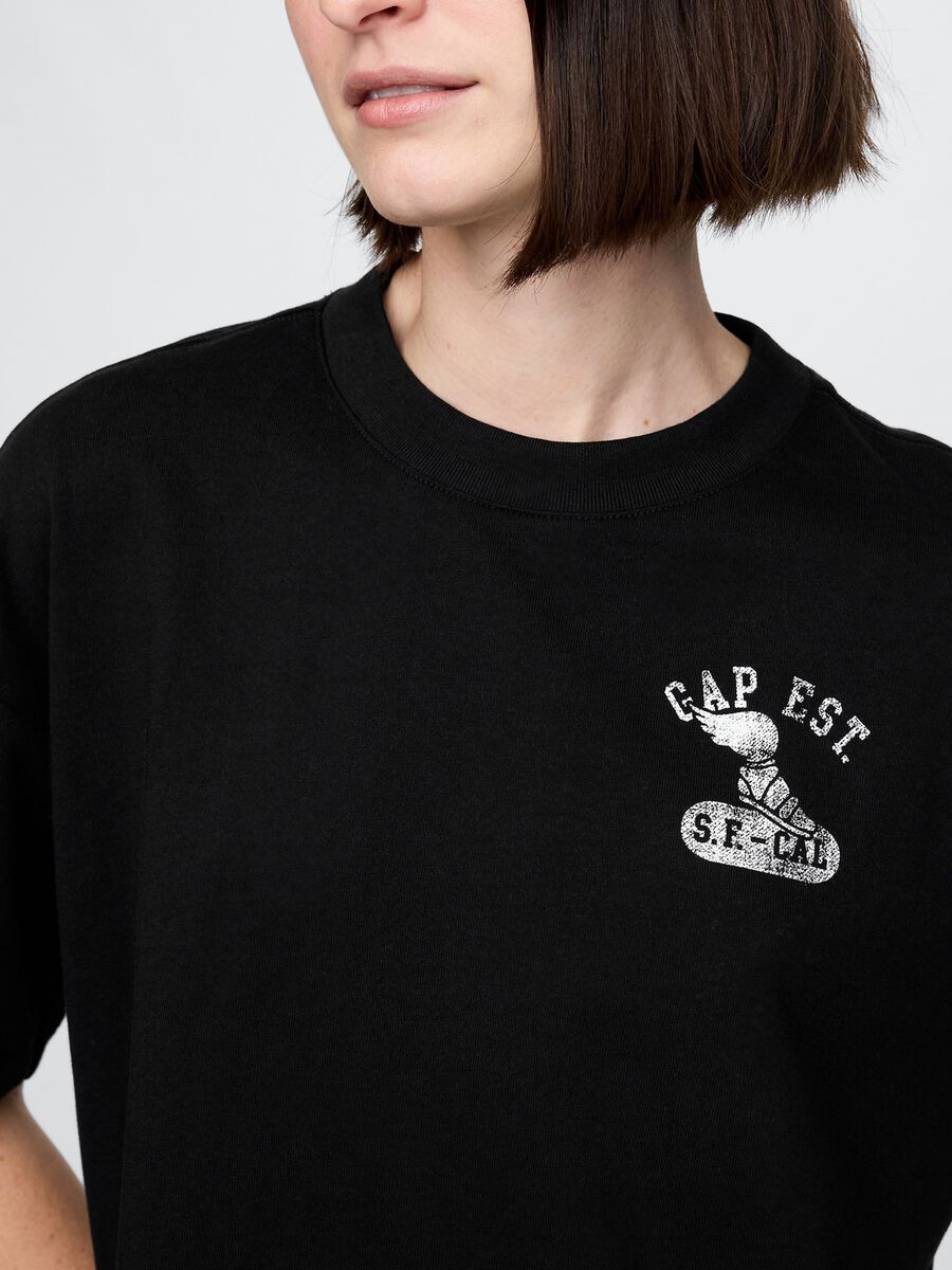 T-shirt a maniche corte in cotone con logo GAP_3