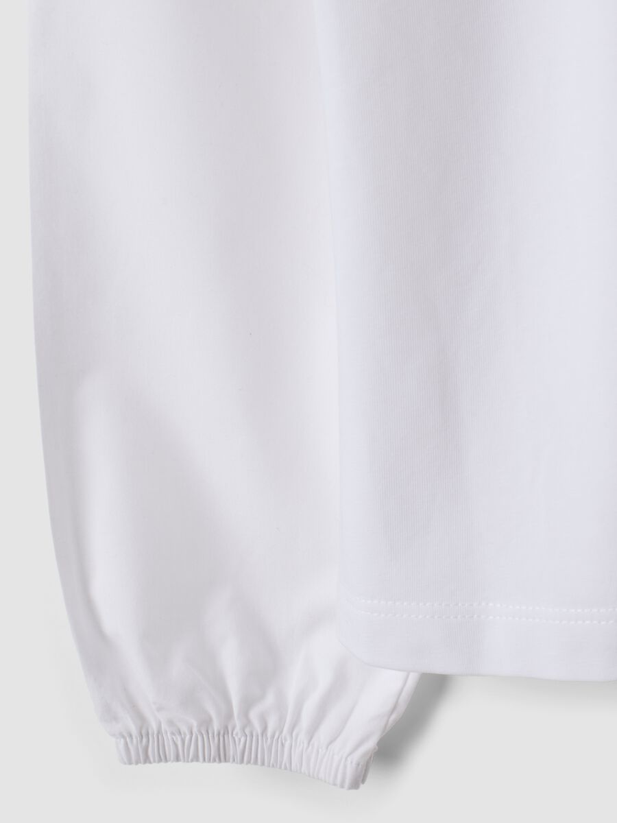 White stretch cotton blouse with rounded collar, regular fit_3