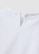 Girls&rsquo; white organic cotton T-shirt with print and frill sleeves_3
