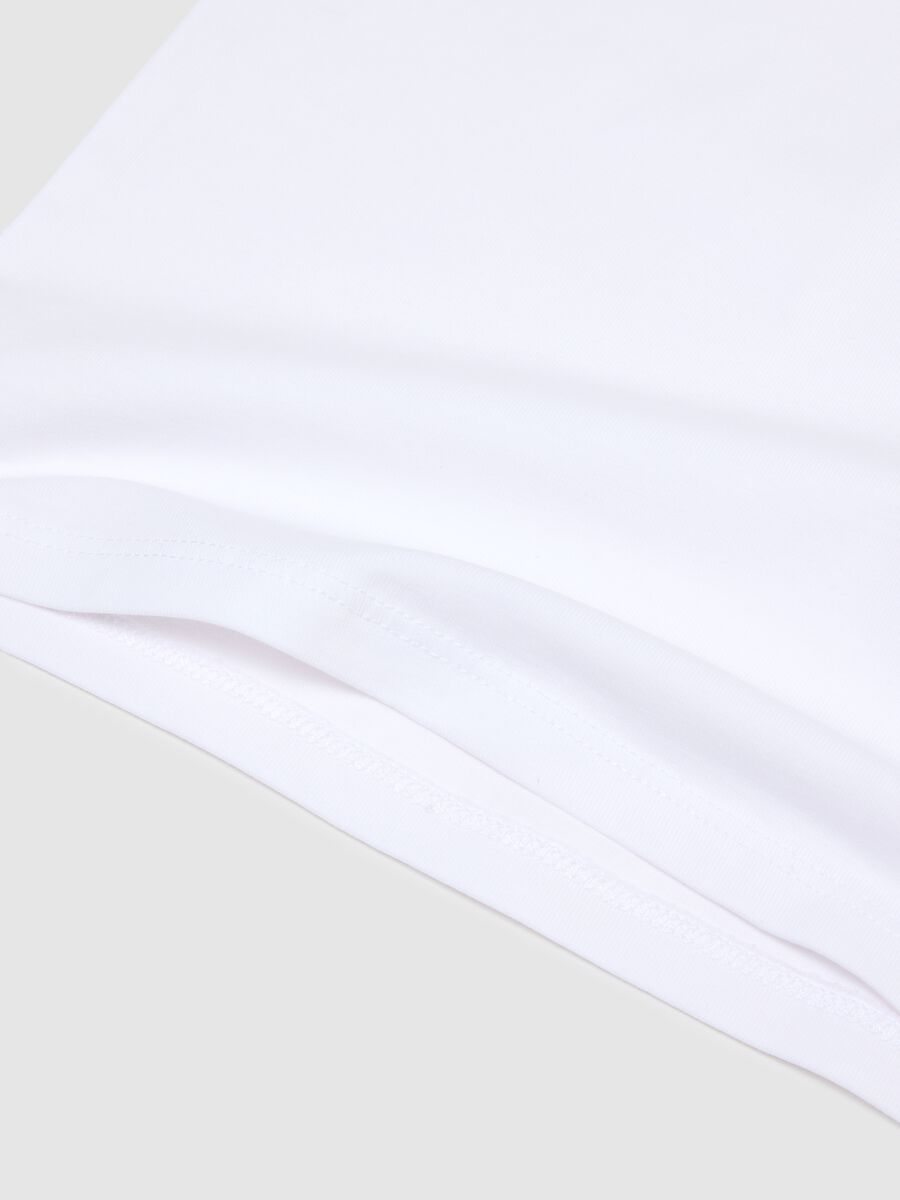 Two-pack white stretch cotton t-shirt for kids regular fit_2