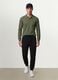 Green long-sleeve organic cotton piqu&eacute; polo, regular fit_2