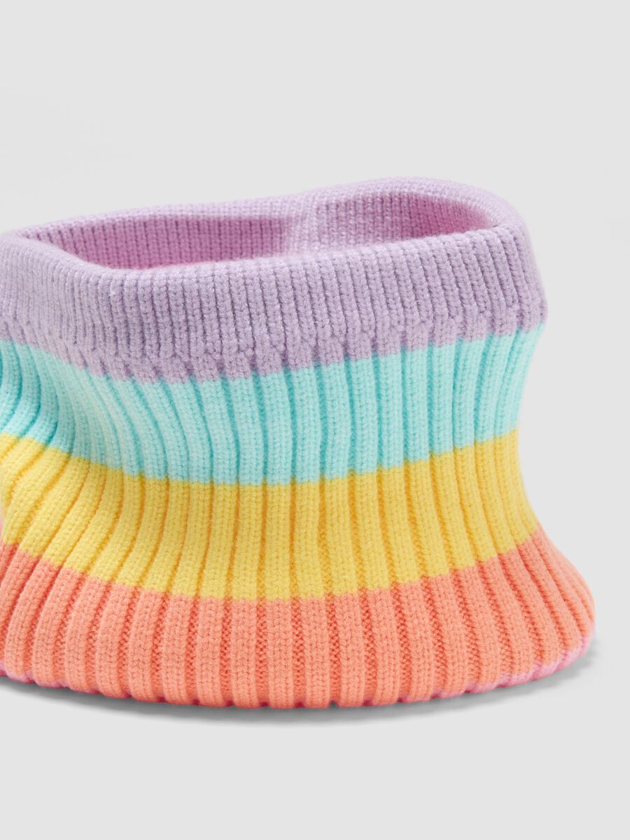 Multicolour ribbed viscose-blend scarf_2