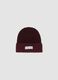 Red ribbed stretch wool beanie_0