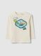 Baby boys&rsquo; white pure cotton regular-fit T-shirt with teddy bear print_0
