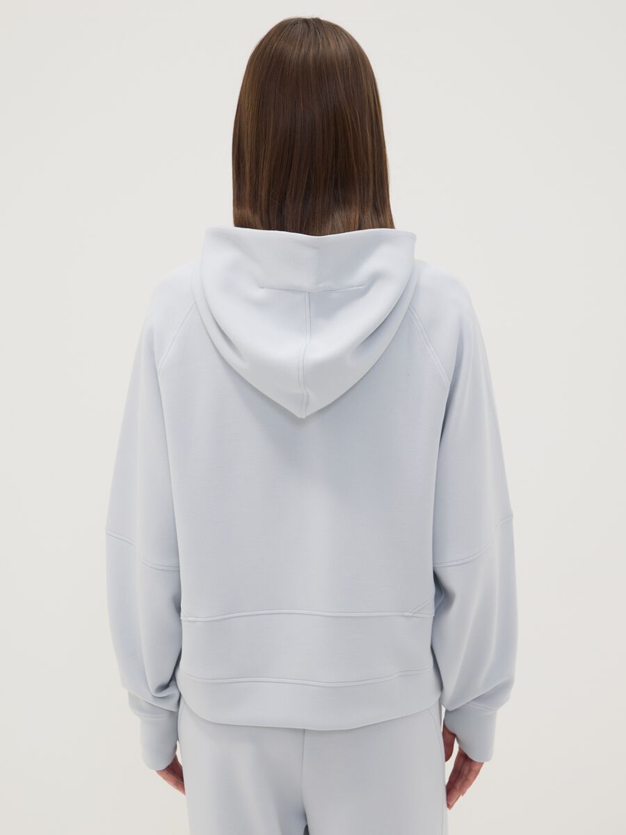 Grey stretch viscose jersey hoodie_3