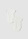 2-pack of white organic cotton crew-neck bodysuits with print_1
