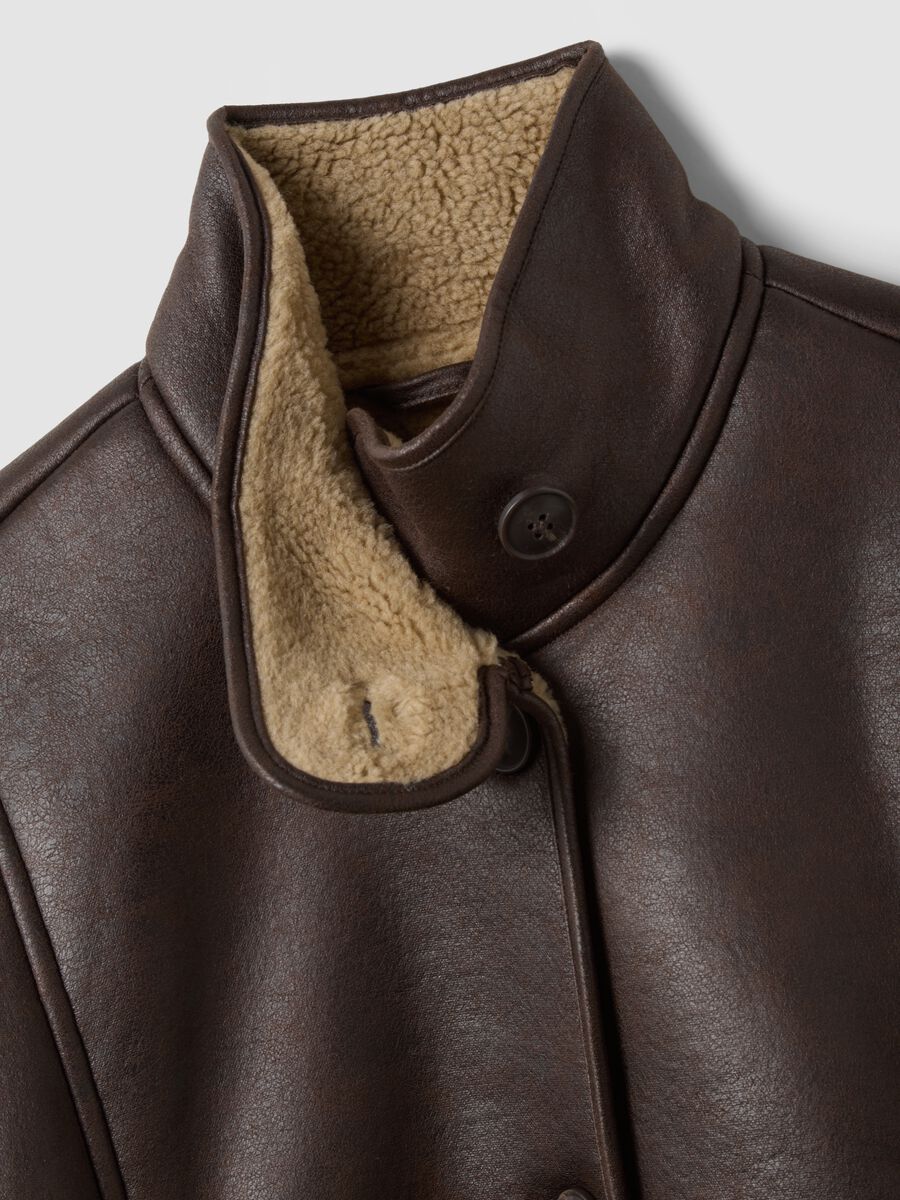 Brown jacket with contrast lining_5