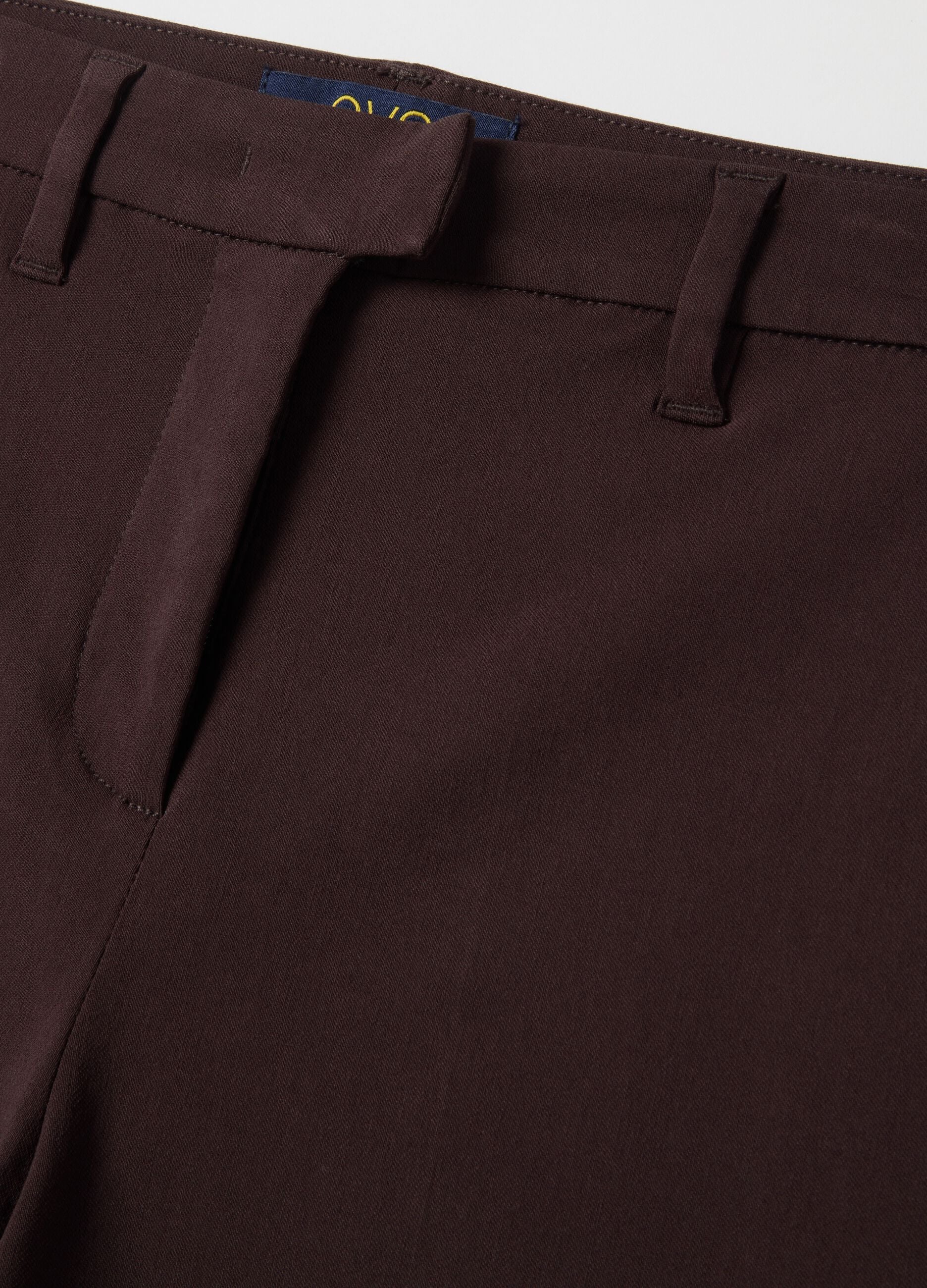 Brown slim fit chino trousers