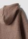 Brown knitted cardigan with crew neck and hood_3