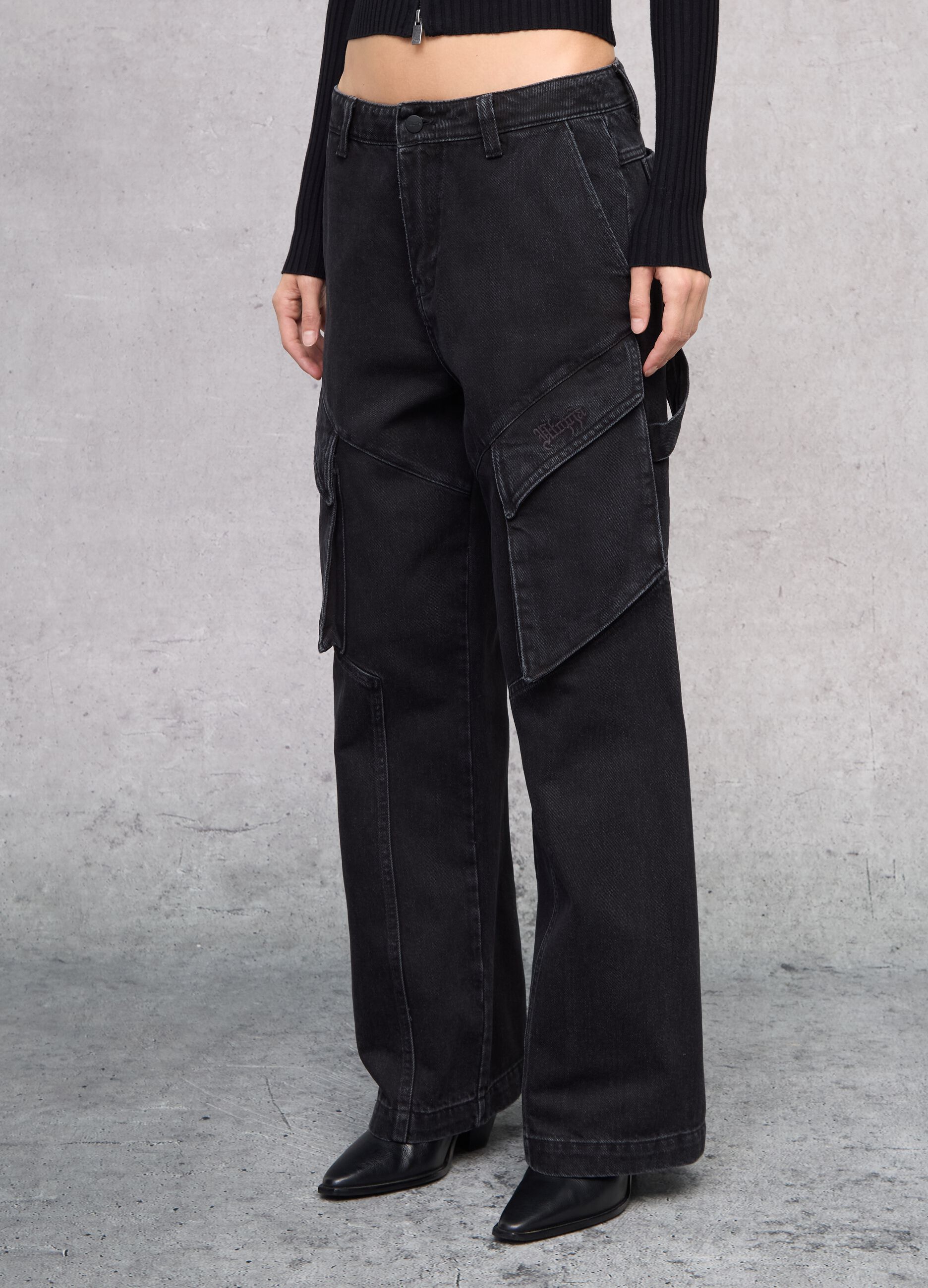 Vintage Black Cargo Denim
