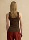 Brown Stretch Cotton Tank Top with Regular Fit and Embroidered Edges_3