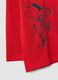 Red pure organic cotton T-shirt with college print for baby boy_3