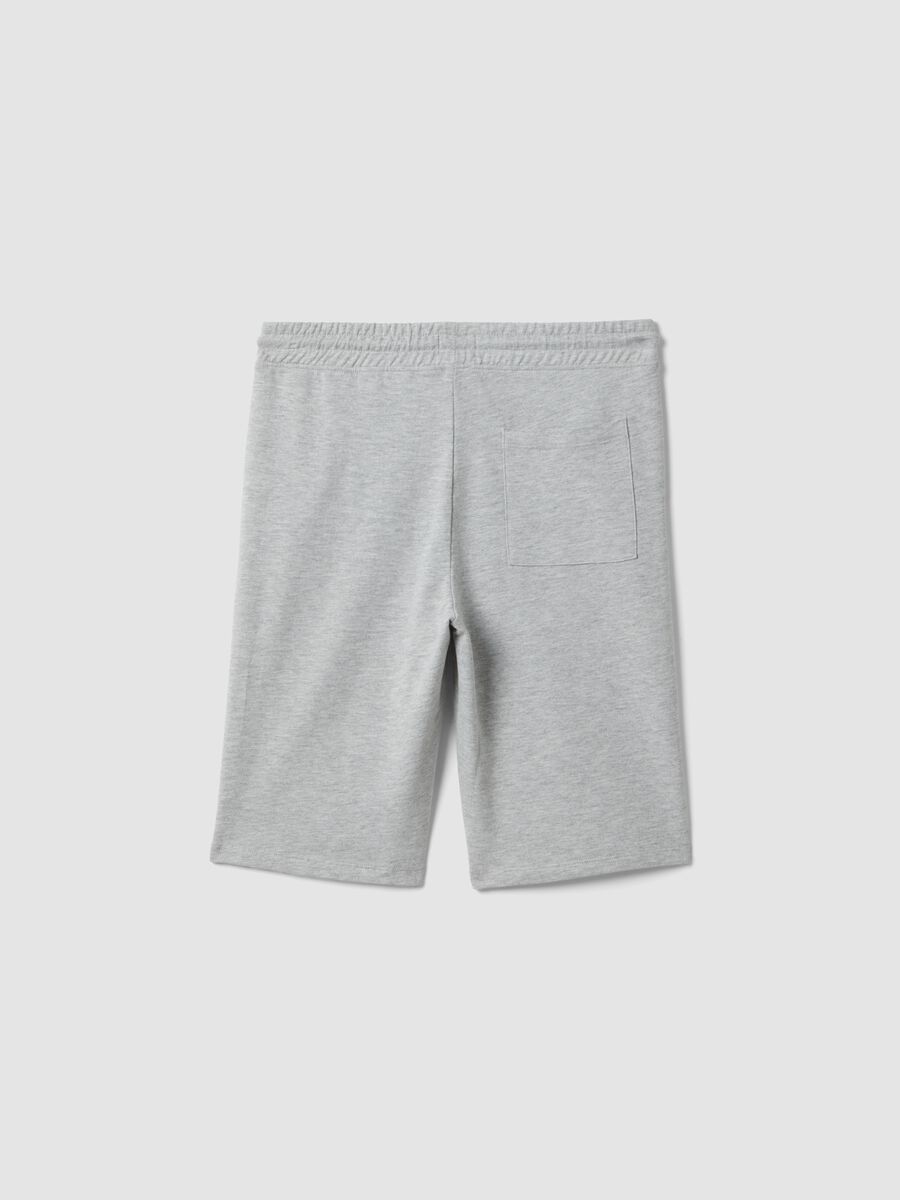 Boys&rsquo; grey cotton-blend comfort-fit shorts_4