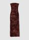 Red fitted maxi dress in stretch floral fabric_5