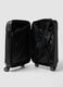 Black hard-shell travel suitcase with wheels_3