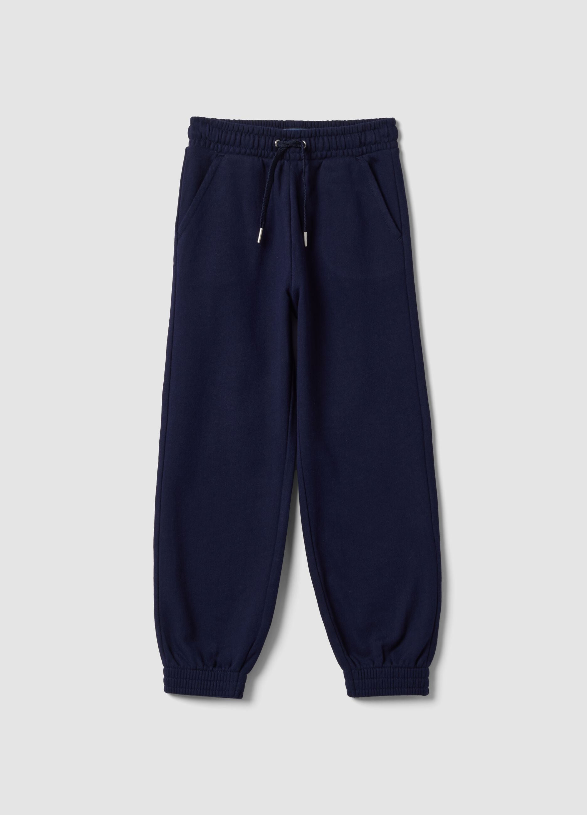 Blue organic cotton joggers