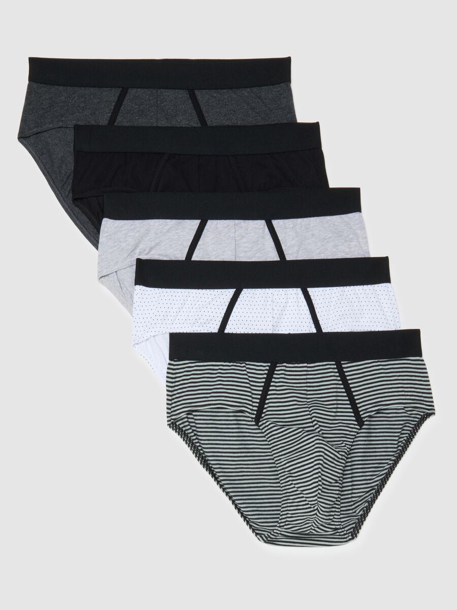 Multipack of multicolour regular fit stretch cotton briefs_4