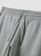 Grey cotton-blend joggers with cuffed hems and drawstring waist_1