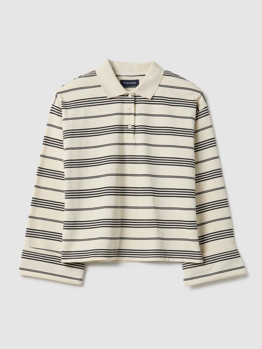 Regular fit multicolour striped pure cotton polo_0