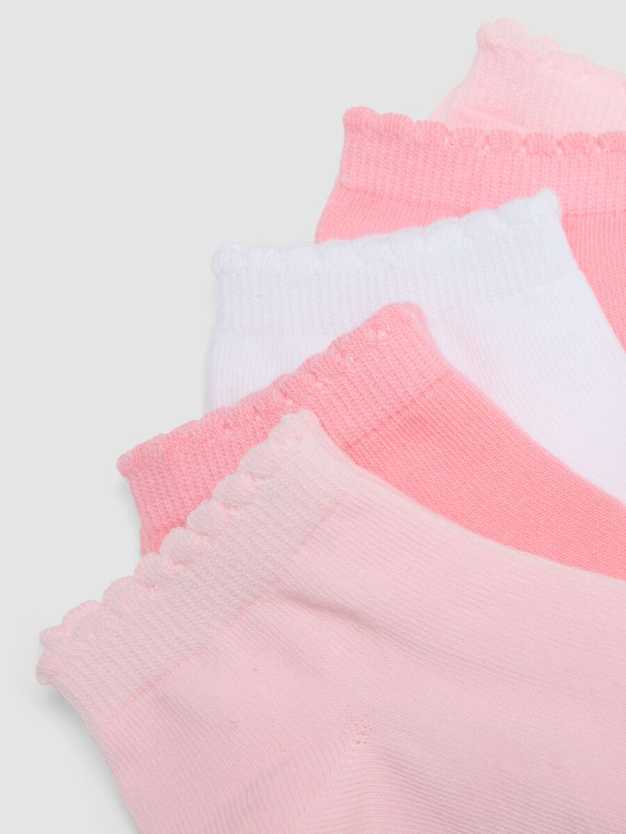 Girls' cotton blend multicolour short socks multipack_2