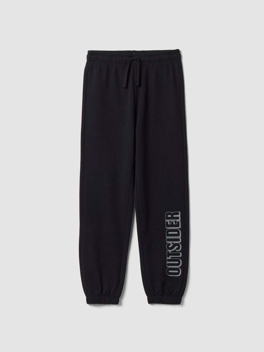 Blue jogger trousers in 100% organic cotton_0