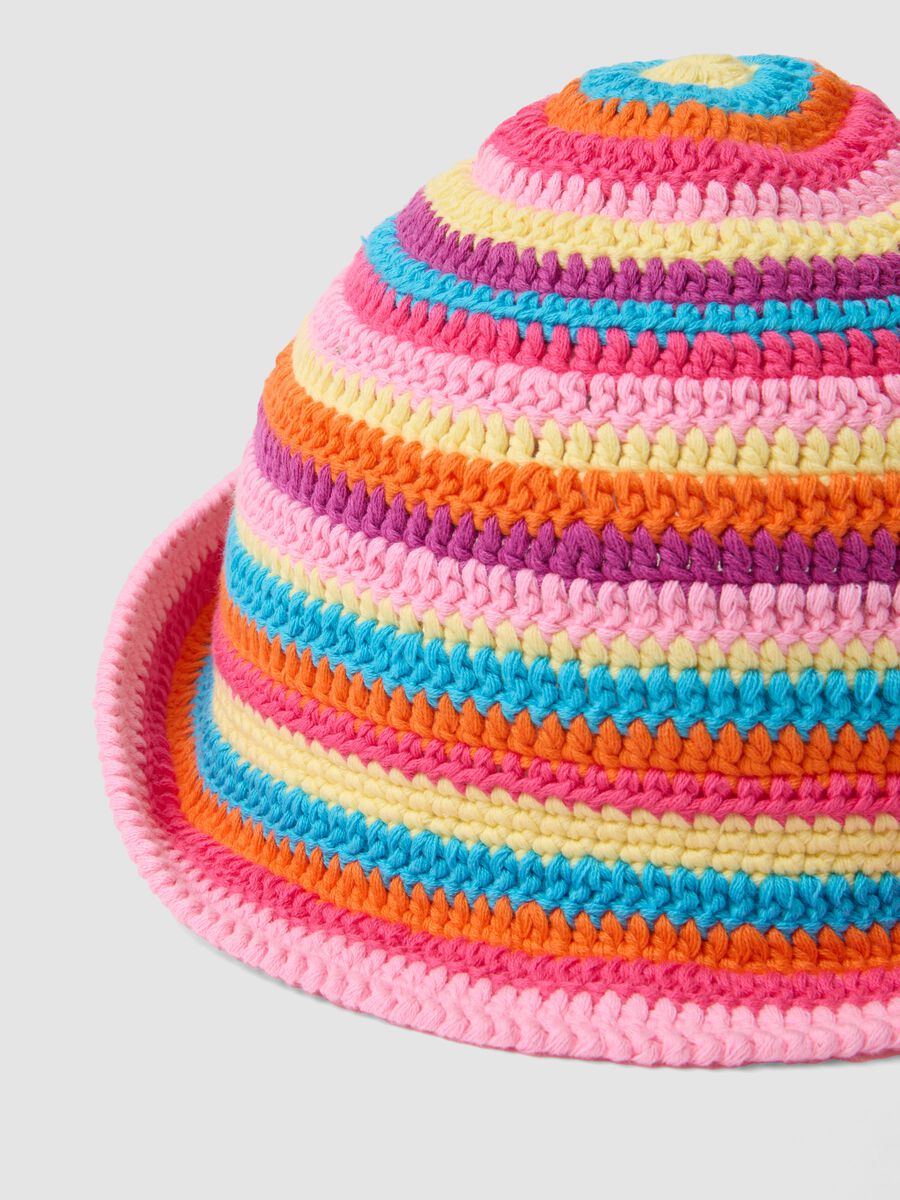Cappello bucket multicolor in puro cotone_3