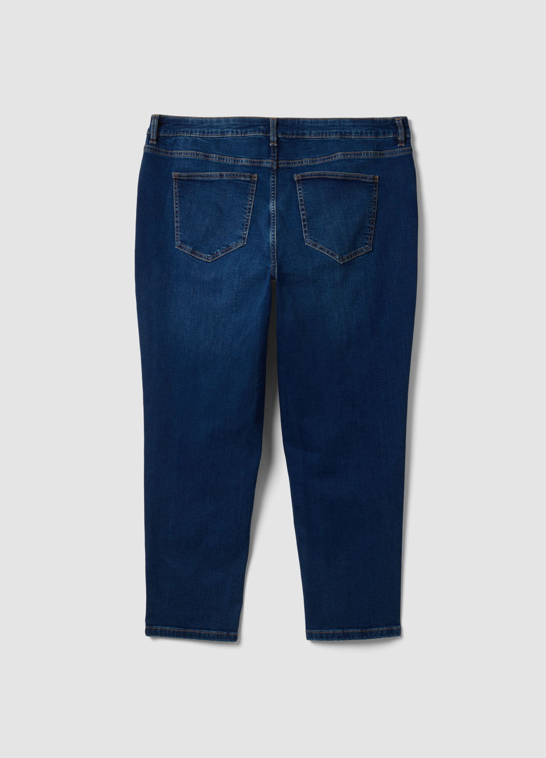 Blue stretch-cotton denim slim-fit jeans